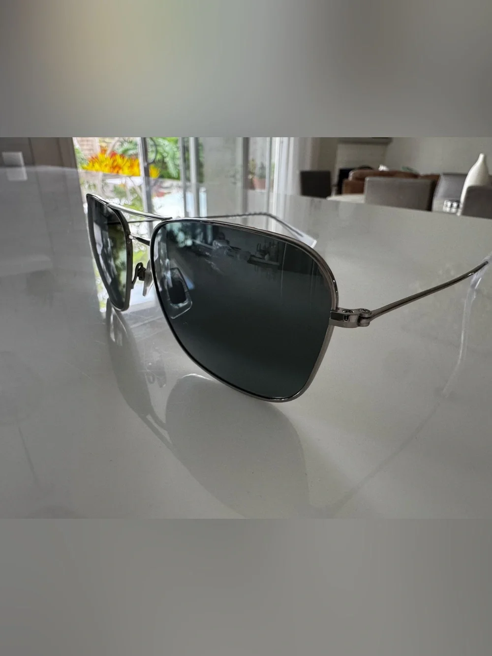 Maui Jim Na’auao Sunglasses Silver Frame Neutral Grey Polarized MauiPure Lens
